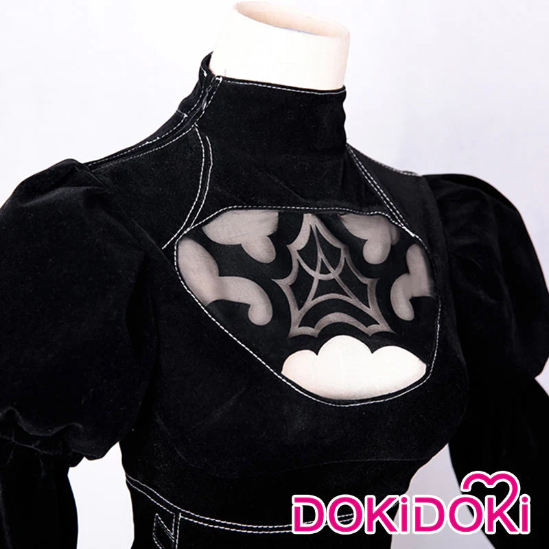 【US/EU LOCAL SHIPPING】DokiDoki-SR Cosplay Game Cosplay Cosplay Black Dress Costume Women - Image 7