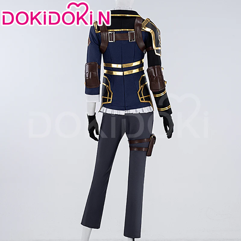 【US LOCAL SHIPPING 】【Size XS-3XL】DokiDoki-N Game Cosplay Cosplay Costume Bule White - Image 4